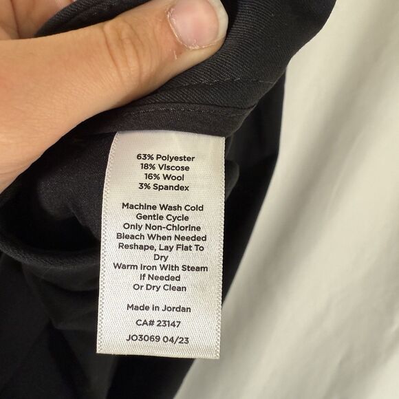 NWOT Talbots Dress Pants Women's 6P Black Pleated Pockets Straight Wool Blend - Picture 7 of 11